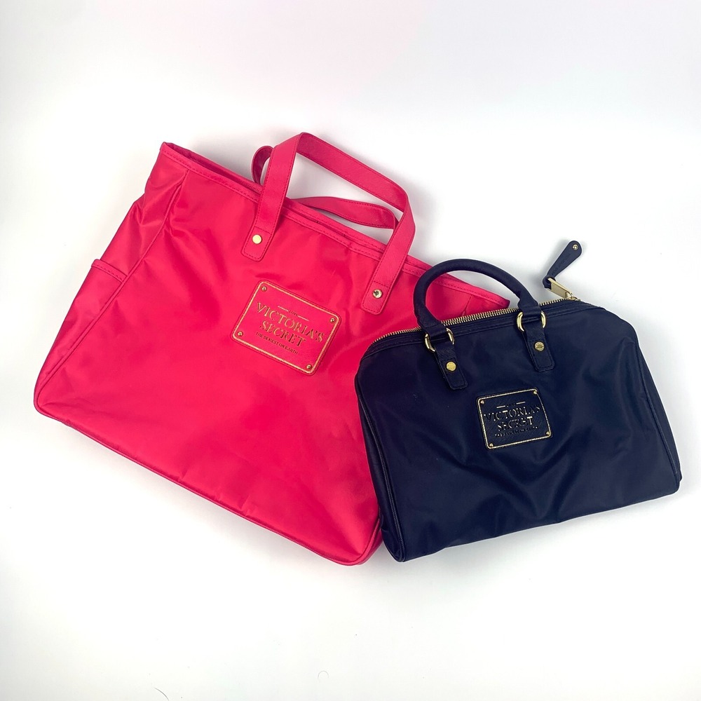 Victorias Secret Tote Set Love The Sexiest On Earth Hot Pink Tote Bag SEE/READ